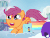 Size: 722x555 | Tagged: safe, screencap, scootaloo, pegasus, pony, g4, parental glideance, season 7, adorkable, animated, behaving like a dog, butt shake, cute, cutealoo, cutie mark, dork, female, filly, gif, scootapup, solo, tail twirl, tail wag, talking, the cmc's cutie marks
