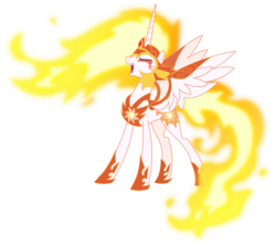 Size: 4000x3587 | Tagged: safe, artist:askometa, daybreaker, pony, a royal problem, g4, evil laugh, female, simple background, solo, spread wings, transparent background, vector, wings