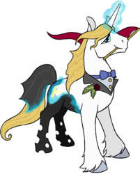 Size: 747x931 | Tagged: safe, artist:quoting_mungo, prince blueblood, changeling, pony, unicorn, g4, disguise, disguised changeling, flag, magic, male, simple background, solo, stallion, transparent background