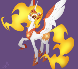Size: 1000x883 | Tagged: dead source, safe, artist:cofotory, daybreaker, alicorn, pony, a royal problem, g4, evil grin, female, grin, helmet, mare, simple background, smiling, solo