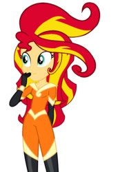 Size: 740x1080 | Tagged: safe, artist:sunsetshimmer333, mane-iac, sunset shimmer, equestria girls, equestria girls specials, g4, my little pony equestria girls: movie magic, clothes, female, recolor, simple background, smiling, solo, transparent background, vector