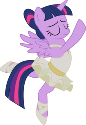 Size: 5546x7996 | Tagged: safe, artist:paganmuffin, twilight sparkle, alicorn, pony, a royal problem, g4, absurd resolution, backbend, ballerina, clothes, eyes closed, female, flexible, mare, simple background, solo, transparent background, tutu, twilarina, twilight sparkle (alicorn), vector
