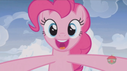 Size: 1234x692 | Tagged: safe, screencap, pinkie pie, earth pony, pony, not asking for trouble, cute, diapinkes, female, happy, looking at you, mare, open mouth, solo