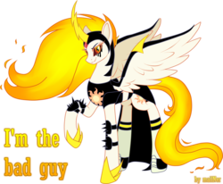 Size: 2390x1970 | Tagged: safe, artist:mailner, daybreaker, alicorn, pony, a royal problem, g4, female, lord dominator, nightmare fuel, simple background, smiling, solo, song in the comments, transparent background, wander over yonder