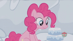 Size: 400x225 | Tagged: safe, screencap, pinkie pie, pony, g4, not asking for trouble, season 7, animated, female, gif, mare, shivering, snow, solo, treehouse logo