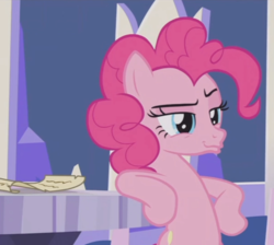 Size: 773x692 | Tagged: safe, screencap, pinkie pie, earth pony, pony, g4, not asking for trouble, cropped, faic, female, mare, solo