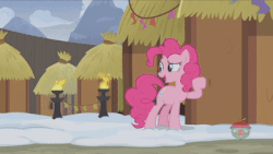 Size: 400x225 | Tagged: safe, screencap, pinkie pie, earth pony, pony, g4, not asking for trouble, season 7, animated, female, gif, solo