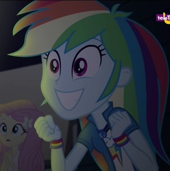 Size: 761x768 | Tagged: safe, screencap, fluttershy, rainbow dash, equestria girls, equestria girls specials, g4, my little pony equestria girls: movie magic, cropped, cute, dashabetes, face, female, geode of super speed, magical geodes