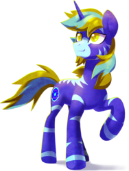 Size: 680x903 | Tagged: safe, artist:dawnfire, oc, oc only, oc:brontes, pony, unicorn, colored pupils, commission, male, raised hoof, simple background, smiling, solo, stallion, transparent background, wtf