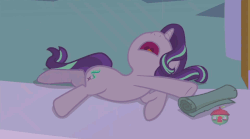 Size: 902x503 | Tagged: safe, edit, edited screencap, editor:eagle1division, screencap, starlight glimmer, pony, unicorn, a royal problem, g4, animated, breathing, cute, female, gif, glimmerbetes, looped, lying down, mare, nose in the air, open mouth, sleeping, sleepy starlight, snoring, solo, volumetric mouth