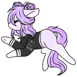 Size: 2048x2048 | Tagged: safe, artist:cinnamontee, oc, oc only, earth pony, pony, chibi, clothes, female, high res, mare, shirt, simple background, solo, transparent background