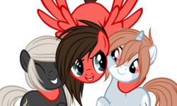 Size: 1024x614 | Tagged: safe, artist:snowbunny0820, oc, oc only, earth pony, pegasus, pony, unicorn, base used, female, mare, simple background, transparent background