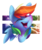 Size: 830x1000 | Tagged: safe, artist:tangomangoes, rainbow dash, pony, g4, female, mare, multicolored hair, one eye closed, open mouth, simple background, smiling, solo, tongue out, transparent background, wink