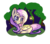 Size: 746x662 | Tagged: safe, artist:sallyrainbom, fluttershy, firefly (insect), pony, g4, female, folded wings, looking at something, missing cutie mark, prone, simple background, solo, transparent background, turned head