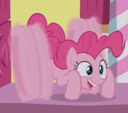 Size: 456x404 | Tagged: safe, screencap, pinkie pie, earth pony, pony, not asking for trouble, season 7, animated, cropped, female, gif, gotta go fast, mare, pinkie being pinkie, solo, wheel o feet