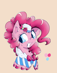 Size: 1261x1636 | Tagged: safe, artist:alazak, pinkie pie, earth pony, pony, g4, bust, clothes, dress, female, gala dress, portrait, reference sheet, simple background, solo
