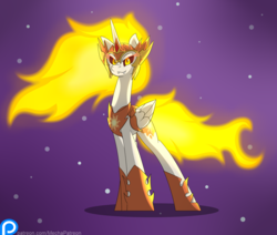 Size: 1680x1424 | Tagged: safe, artist:mechanized515, daybreaker, alicorn, pony, a royal problem, g4, female, looking at you, patreon, patreon logo, solo