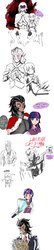 Size: 416x1915 | Tagged: safe, artist:patty-plmh, king sombra, twilight sparkle, human, g4, blushing, clothes, comic, female, flower, humanized, male, reading, ship:twibra, shipping, straight, suit