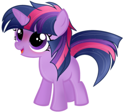 Size: 1434x1288 | Tagged: safe, artist:mizhoreonechan, twilight sparkle, pony, unicorn, g4, base used, cute, female, filly, filly twilight sparkle, mare, messy mane, simple background, solo, sparkly mane, transparent background, twiabetes, younger