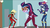 Size: 1920x1080 | Tagged: safe, screencap, applejack, mistress marevelous, radiance, rarity, sci-twi, twilight sparkle, equestria girls, equestria girls specials, g4, my little pony equestria girls: movie magic, ass, butt, clothes, costume, female, group, jewelry, magical geodes, masked matter-horn costume, necklace, pendant, power ponies, teletoon, trio