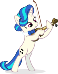 Size: 1187x1494 | Tagged: safe, artist:punzil504, dj pon-3, vinyl scratch, pony, unicorn, g4, alternate hairstyle, alternate universe, bipedal, female, mare, mirror universe, musical instrument, simple background, solo, transparent background, vector, vinyl class, violin