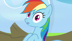 Size: 1920x1090 | Tagged: safe, screencap, rainbow dash, pony, g4, parental glideance, drool, drool string, rainbow dash is best facemaker