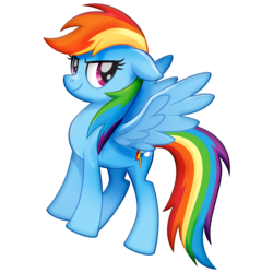 Size: 1024x1024 | Tagged: safe, rainbow dash, pegasus, pony, g4, my little pony: the movie, female, mare, render, solo, wings