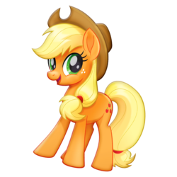 Size: 1024x1024 | Tagged: safe, applejack, earth pony, pony, g4, my little pony: the movie, cowboy hat, cutie mark, female, hat, mare, render, simple background, solo, transparent background