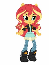 Size: 1536x2048 | Tagged: safe, artist:joshstacy, sunset shimmer, equestria girls, g4, doll, equestria girls minis, female, simple background, solo, toy, white background