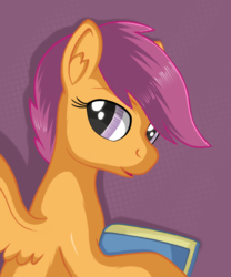 Size: 1000x1200 | Tagged: safe, artist:negasun, scootaloo, pony, g4, abstract background, female, solo