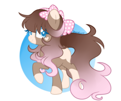 Size: 1200x1000 | Tagged: safe, artist:dreamyeevee, oc, oc only, oc:pastel sweets, pony, bow, heart eyes, simple background, solo, transparent background, wingding eyes