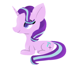 Size: 610x571 | Tagged: safe, artist:katzarekewl, starlight glimmer, pony, unicorn, g4, female, lineless, simple background, sitting, solo, transparent background