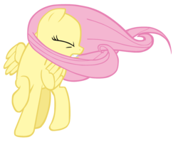 Size: 1440x1150 | Tagged: safe, artist:cloudy glow, fluttershy, pony, friendship is magic, g4, eyes closed, female, simple background, solo, transparent background, vector, windswept hair, windswept mane