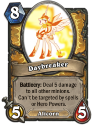 Size: 400x543 | Tagged: safe, daybreaker, alicorn, pony, a royal problem, g4, card, fantasy class, female, hearthstone, knight, paladin, solo, warcraft, warrior