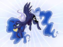 Size: 1024x768 | Tagged: safe, artist:c-h-y-a, princess luna, alicorn, pony, g4, female, mare, mouth hold, signature, solo