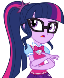 Size: 3000x3660 | Tagged: safe, artist:aqua-pony, sci-twi, twilight sparkle, equestria girls, equestria girls specials, g4, my little pony equestria girls: movie magic, bowtie, clothes, female, glasses, high res, open mouth, simple background, solo, transparent background, vector