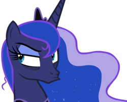 Size: 4043x3230 | Tagged: safe, artist:frownfactory, princess luna, pony, a royal problem, g4, female, frown, high res, simple background, solo, tired, transparent background, vector