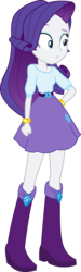 Size: 3000x9957 | Tagged: safe, artist:aqua-pony, rarity, equestria girls, g4, absurd resolution, boots, bracelet, clothes, cute, eyeshadow, female, hand on hip, high heel boots, makeup, purple skirt, simple background, skirt, solo, transparent background, vector