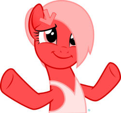 Size: 2300x2152 | Tagged: safe, artist:arifproject, oc, oc only, oc:downvote, earth pony, pony, derpibooru, g4, clothes, cute, derpibooru ponified, female, hair over one eye, high res, mare, meta, ponified, simple background, smiling, solo, transparent background, vector