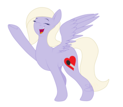 Size: 1500x1300 | Tagged: safe, artist:sketchthebluepegasus, oc, oc only, oc:love heart, pegasus, pony, eyes closed, female, mare, simple background, singing, solo, transparent background