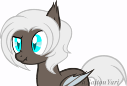 Size: 600x406 | Tagged: safe, artist:t-aroutachiikun, oc, oc only, oc:shadow knight, bat pony, pony, base used, female, mare, scrunchy face, simple background, solo, transparent background