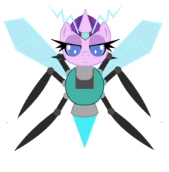 Size: 1181x1200 | Tagged: safe, artist:trini-mite, derpibooru exclusive, starlight glimmer, twittermite, g4, dancing, female, lidded eyes, pose, simple background, solo, species swap, star-mite glimmer, transparent background