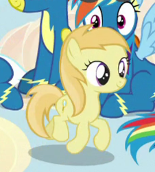 Size: 228x252 | Tagged: safe, screencap, noi, rainbow dash, spitfire, pony, g4, parental glideance, cropped, cutie mark, female, filly