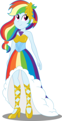 Size: 4017x7825 | Tagged: safe, artist:sugar-loop, rainbow dash, equestria girls, g4, absurd resolution, clothes, dress, female, gala dress, grand galloping gala, simple background, smiling, solo, transparent background