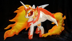 Size: 900x506 | Tagged: safe, artist:legadema, daybreaker, pony, a royal problem, g4, cute, diabreaker, irl, photo, plushie, solo, that was fast, watermark