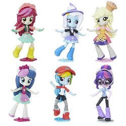 Size: 500x500 | Tagged: safe, bon bon, rainbow dash, roseluck, sci-twi, sweetie drops, trixie, twilight sparkle, equestria girls, g4, baseball, call center, doll, equestria girls minis, female, food, irl, muffin, photo, receptionist, toy