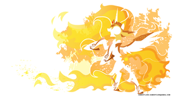 Size: 8000x4500 | Tagged: safe, artist:samoht-lion, daybreaker, alicorn, pony, a royal problem, g4, season 7, absurd resolution, fangs, female, hooves, horn, jewelry, lineless, mare, minimalist, modern art, open mouth, rearing, regalia, simple background, solo, spread wings, tiara, wallpaper, white background, wings