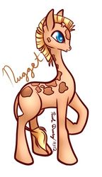 Size: 345x600 | Tagged: safe, artist:puppet-runo, oc, oc only, giraffe, simple background, solo, white background