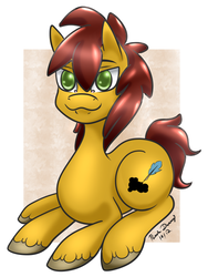 Size: 451x600 | Tagged: safe, artist:puppet-runo, oc, oc only, pony, gift art, solo