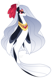 Size: 956x1428 | Tagged: safe, artist:faith-wolff, oc, oc only, oc:queen maui, mermaid, merpony, pony, seapony (g4), fanfic:the bridge, g4, crown, dorsal fin, fin, fish tail, flowing mane, flowing tail, gem, jewelry, peytral, regalia, simple background, smiling, solo, tail, transparent background